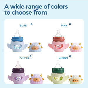 FISH Cartoon Sheep Glass Bottle - littlefishbaby