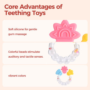 RattleBloom™ Multi - Sensory Teether Ring - littlefishbaby