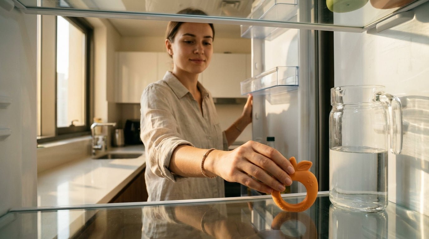 How to Chill a Baby Teether Safely in UAE Heat: Fridge, Freezer & Hot-Car Rules - littlefishbaby