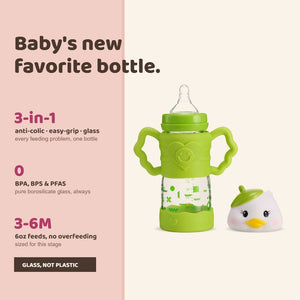 Duck Head Glass Baby Bottle - littlefishbaby