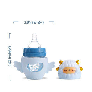 FISH Cartoon Sheep Glass Bottle - littlefishbaby