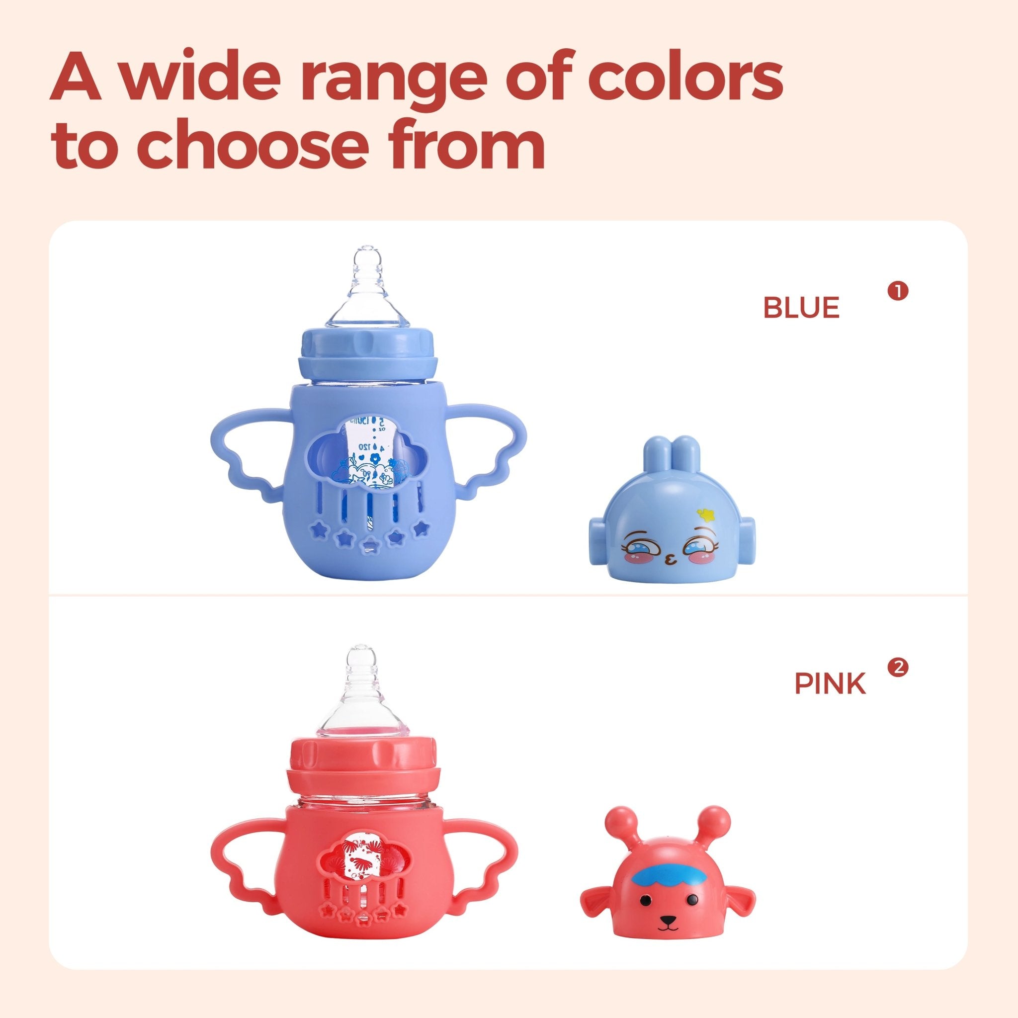 FISH Deer and Robot Cartoon Bottle - littlefishbaby