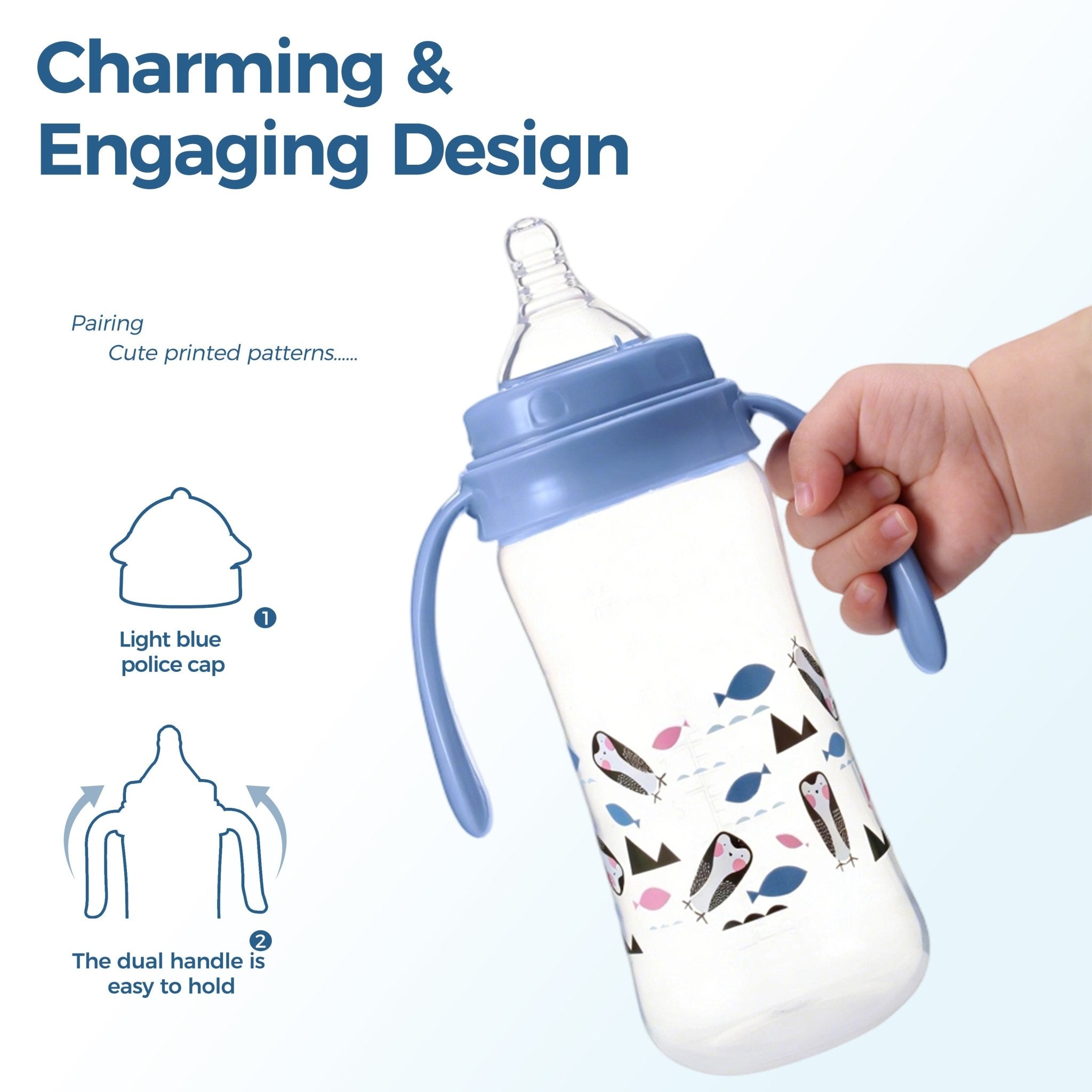 FISH Officer Hat Bottle - littlefishbaby