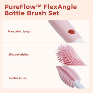 PureFlow™ FlexAngle Bottle Brush Set - littlefishbaby