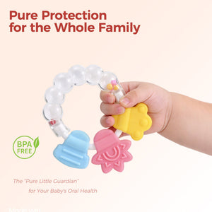 RattleBloom™ Multi - Sensory Teether Ring - littlefishbaby